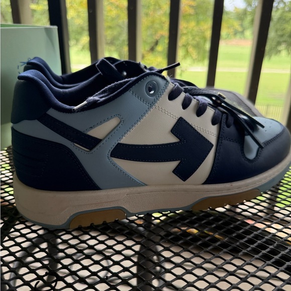 Off-White Out of Office Sneakers – Light Blue, Navy & White size 13 - Picture 1 of 9